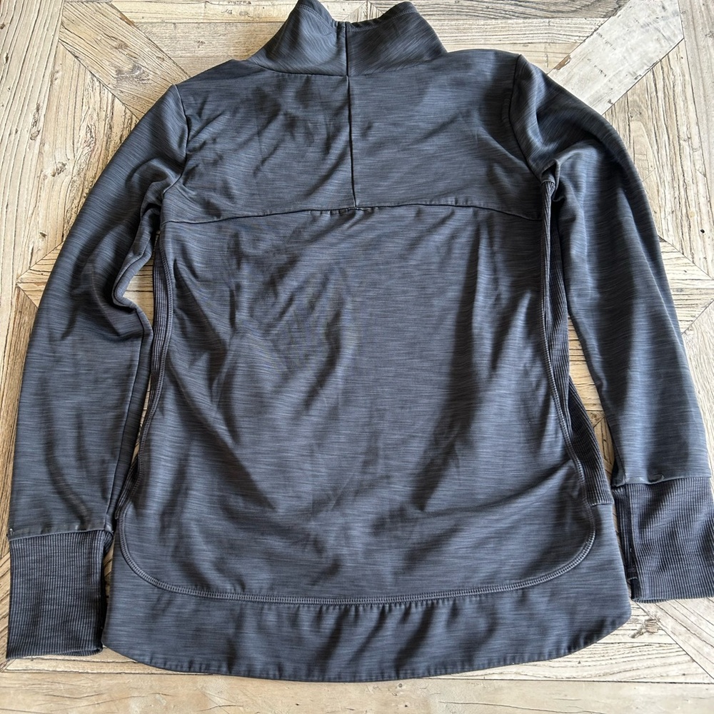 Athleta Charcoal fleece lined Long-Sleeve Top